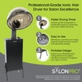 thumbnail image 6 of SalonPro Ionic Hooded Hair Dryer with Rolling Stand, 6 of 11