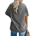 thumbnail image 2 of Ptaesos Women's Plus Size V Neck T Shirts Summer Half Sleeve Oversized Tees Casual Loose Fit Tunic Tops, 2 of 5