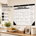 thumbnail image 6 of 2027-2028 Classic Black Border Desk Wall Calendar, 18 Month Monthly Planner Jan 2027 to Jun 2028, Large Blocks with Goals, To Do & Notes, Minimalist Organizer for Home Office, B, 6 of 7