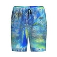 thumbnail image 4 of Wukai Peacock Men’s Short Pajama Pants With Pockets Soft Sleep Pj Shorts for Men-XX-Large, 4 of 6