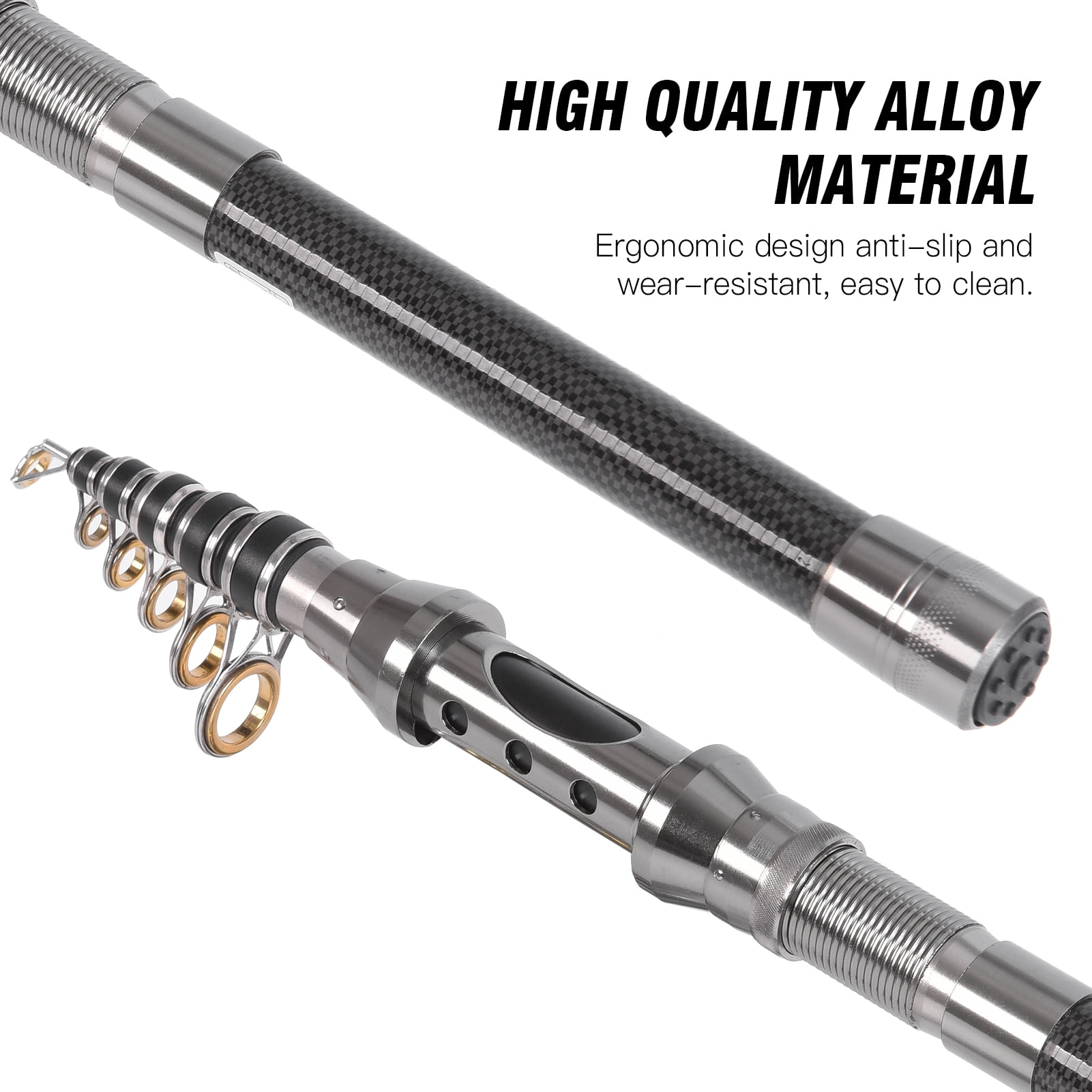 Sorven telescoping fishing rods Sea Fishing Pole Combo Set 2PCS Rod and Reel Telescopic Fishing Rod Carbon Fiber Reels Fishing Accessories 2.1m