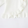 thumbnail image 6 of fatyb Girls Cardigan Sweater Kids Long Sleeve Ruffle Crop Jacket Button Closure Casual Knit Cover Up, 6 of 7