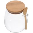 thumbnail image 1 of Glass Storage Jar with Sealed Lid Clear Glass Food Storage Canister Tea Coffee Jar with Spoon, 1 of 8