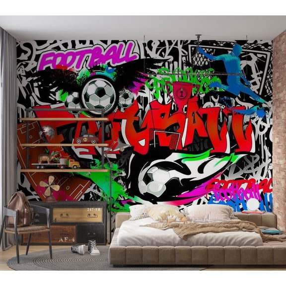 Street Art Wallpaper Wall Mural - Football Passion
