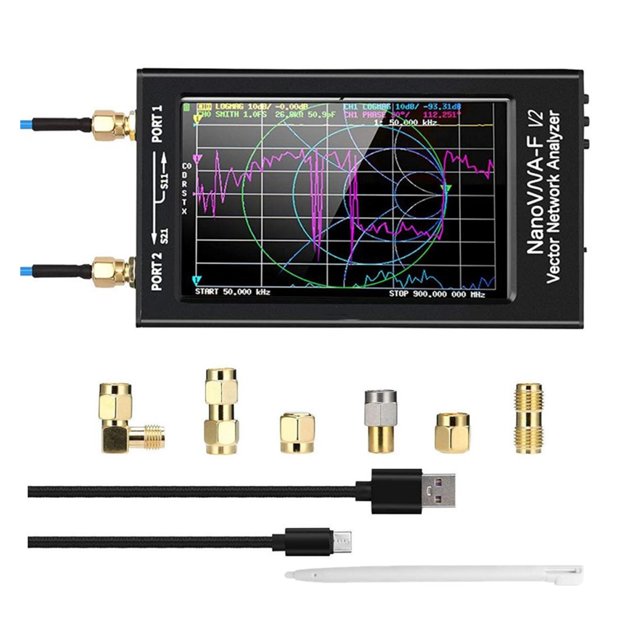 V2 Vector Network Analyzer 4.3 Inch IPS LCD Display 50KHz-3GHz Antenna Analyzer Short Wave HF VHF UHF ,Powerful Signal Generation