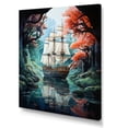 thumbnail image 2 of Designart "Pirate Boat Isle of Illusion Adventure II" Pirate Wall Art Living Room, 2 of 5