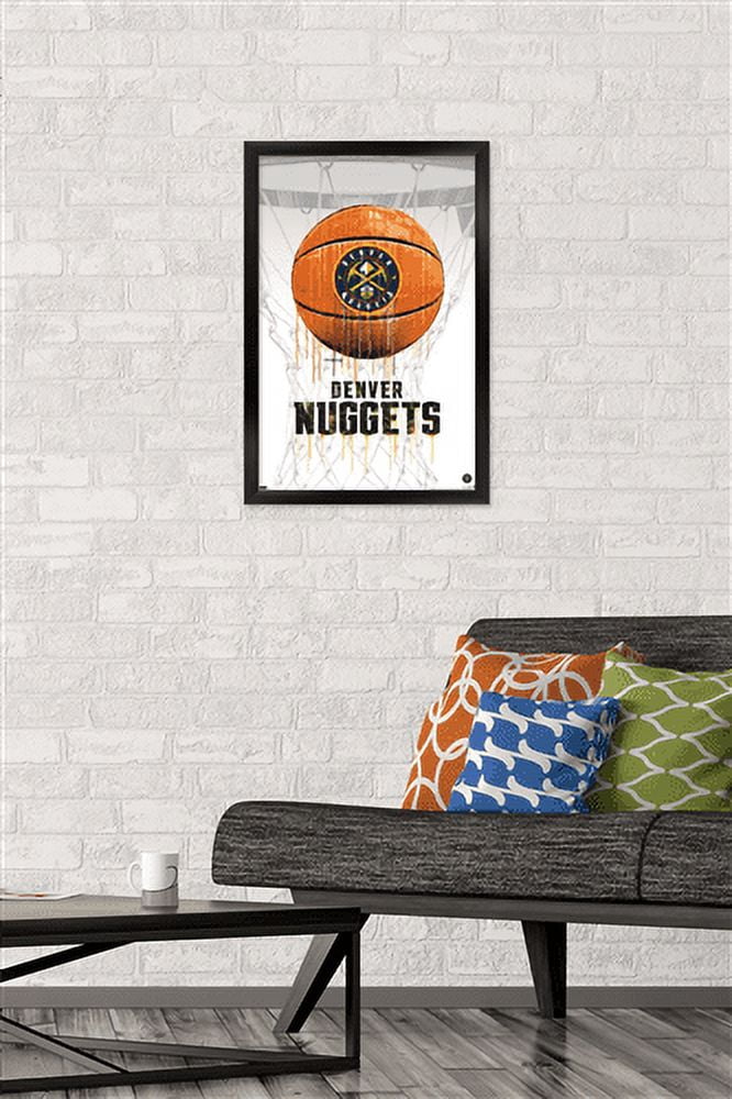 NBA Denver Nuggets - Drip Basketball 21 Wall Poster, 14.725" x 22.375", Framed