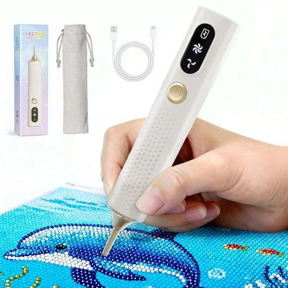 Bolígrafo eléctrico de pintura con forma de diamante Haroopet, inalámbrico y recargable
