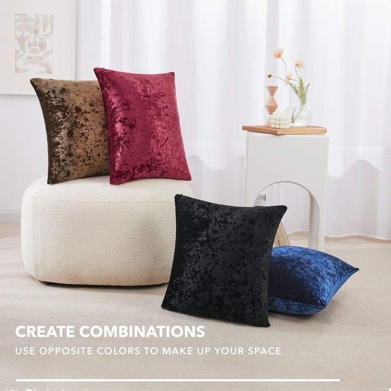 Deconovo Large Sofa Pillow Covers 26x26 inch Velvet Throw Pillows Covers for Bed Couch Sofa 26 x 26