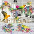 thumbnail image 3 of 5 Piece Set Parrot Toy Chewing Toy Drawing Toy Finger Set Zanthoxylum Bungeanum Wood Paper Silk Woven Tube Toy Set, 3 of 7