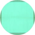 thumbnail image 1 of Ahgly Company Machine Washable Indoor Round Solid Turquoise Blue Modern Area Rugs, 3' Round, 1 of 4