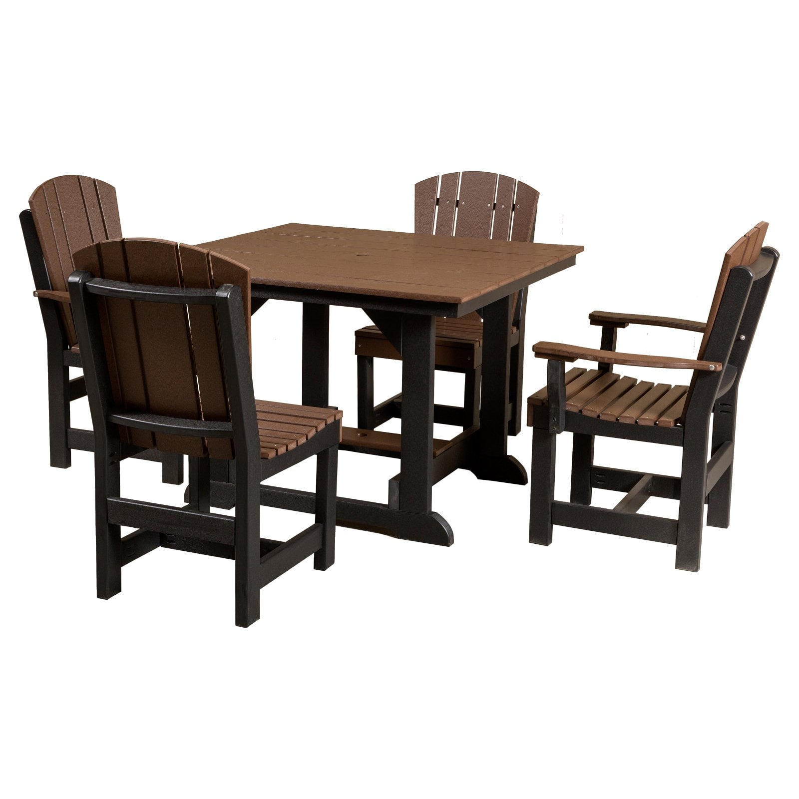 Wildridge Heritage Recycled Plastic 5 Piece Square Patio Dining Set