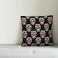 thumbnail image 3 of Creative Products Floral Sugar Skull Pattern 18x18 Spun Poly Pillow, 3 of 3