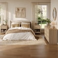 thumbnail image 5 of SICOTAS 3-Piece Rattan Bedroom Set - 6-Drawer Dresser (56.85") & 2 Nightstands, Boho Bedroom Set Furniture with Storage for King Size, 5 of 16