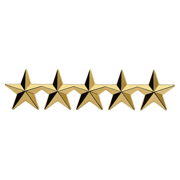 COOLHOOD Metal Five-pointed Star Badge Lapel Pins Brooch Collar Shoulder Pins for Women Men Jewelry Costume Decorations