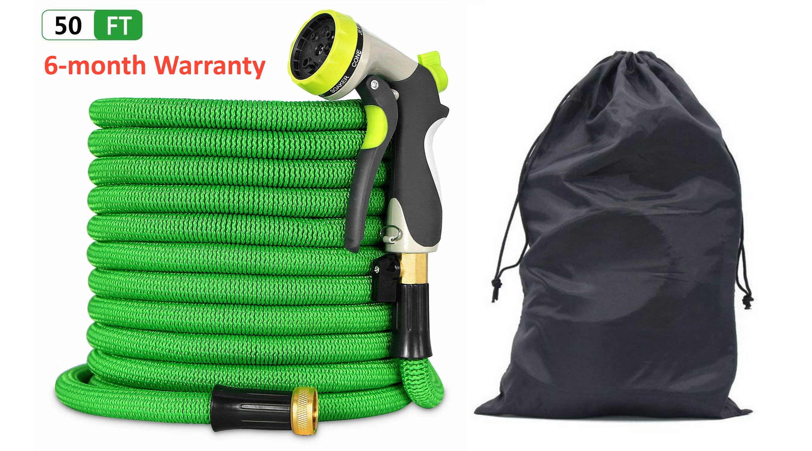 TopSource 50ft 75ft 100ft Heavy Duty Expandable Garden Hose