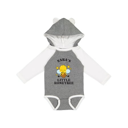 

Inktastic Cute Bee Saba s Little Honeybee with Stars Gift Baby Boy or Baby Girl Long Sleeve Bodysuit