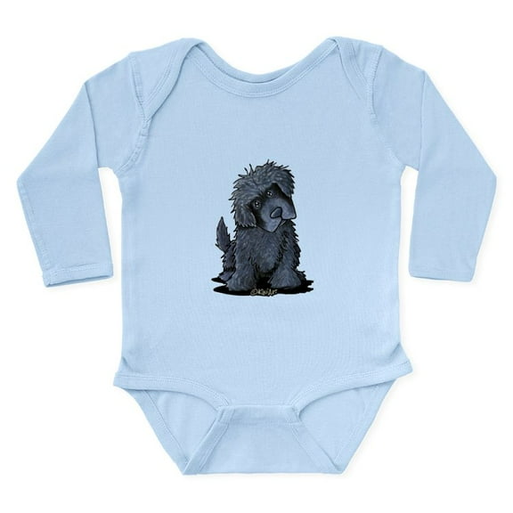 CafePress - Black Newfie Long Sleeve Infant Bodysuit - Long Sleeve Cotton Baby Bodysuit