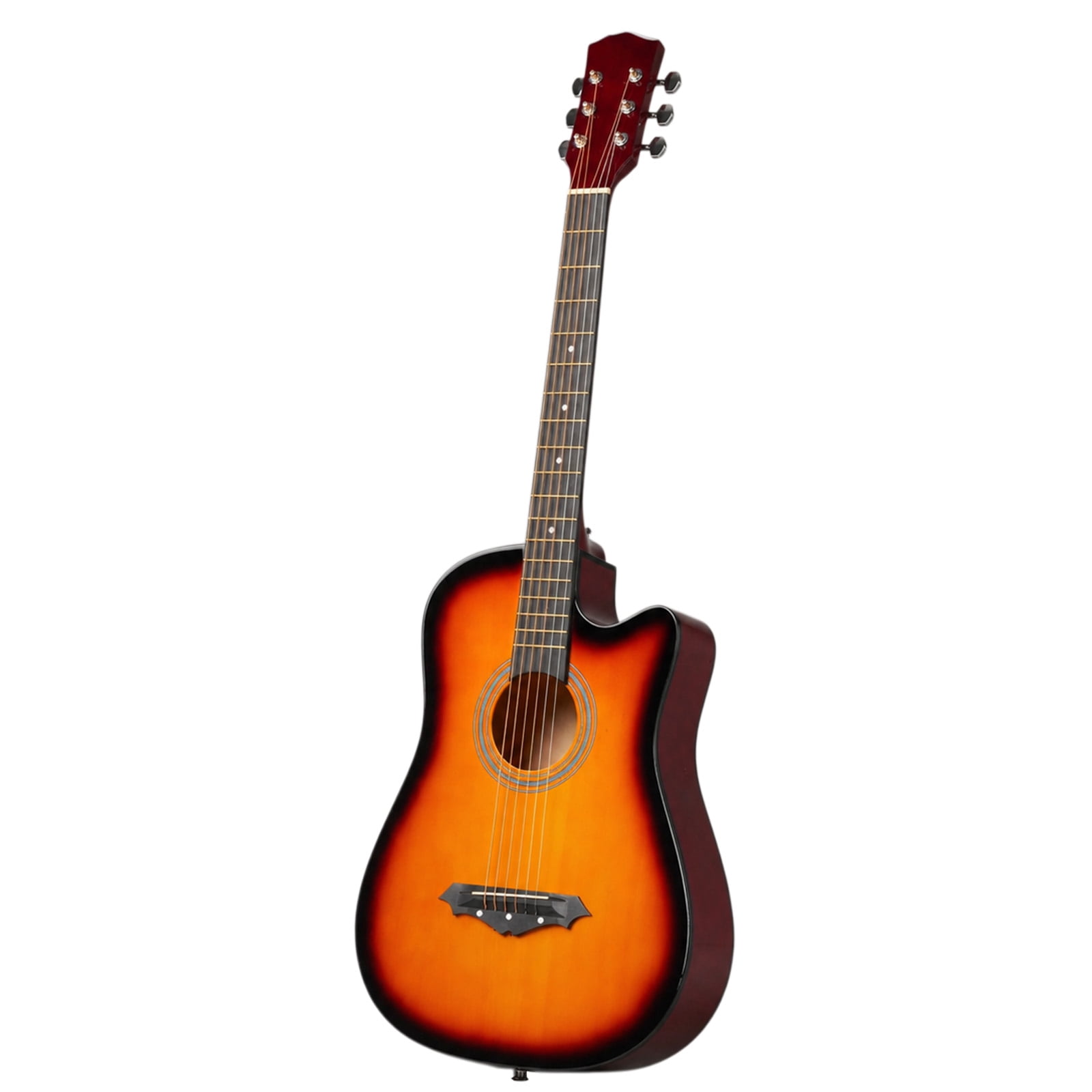 38in Acoustic Guitar with Picks, Strings, Capo, Case, Tuner, and Strap