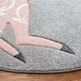 thumbnail image 3 of SAFAVIEH Carousel Kids Dalach Unicorn Area Rug, Grey/Pink, 3' x 3' Round, 3 of 3