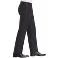 thumbnail image 2 of Jack Victor Mens Super 120's Wool Flannel Flat Front Dress Pants 32 Charcoal, 2 of 3