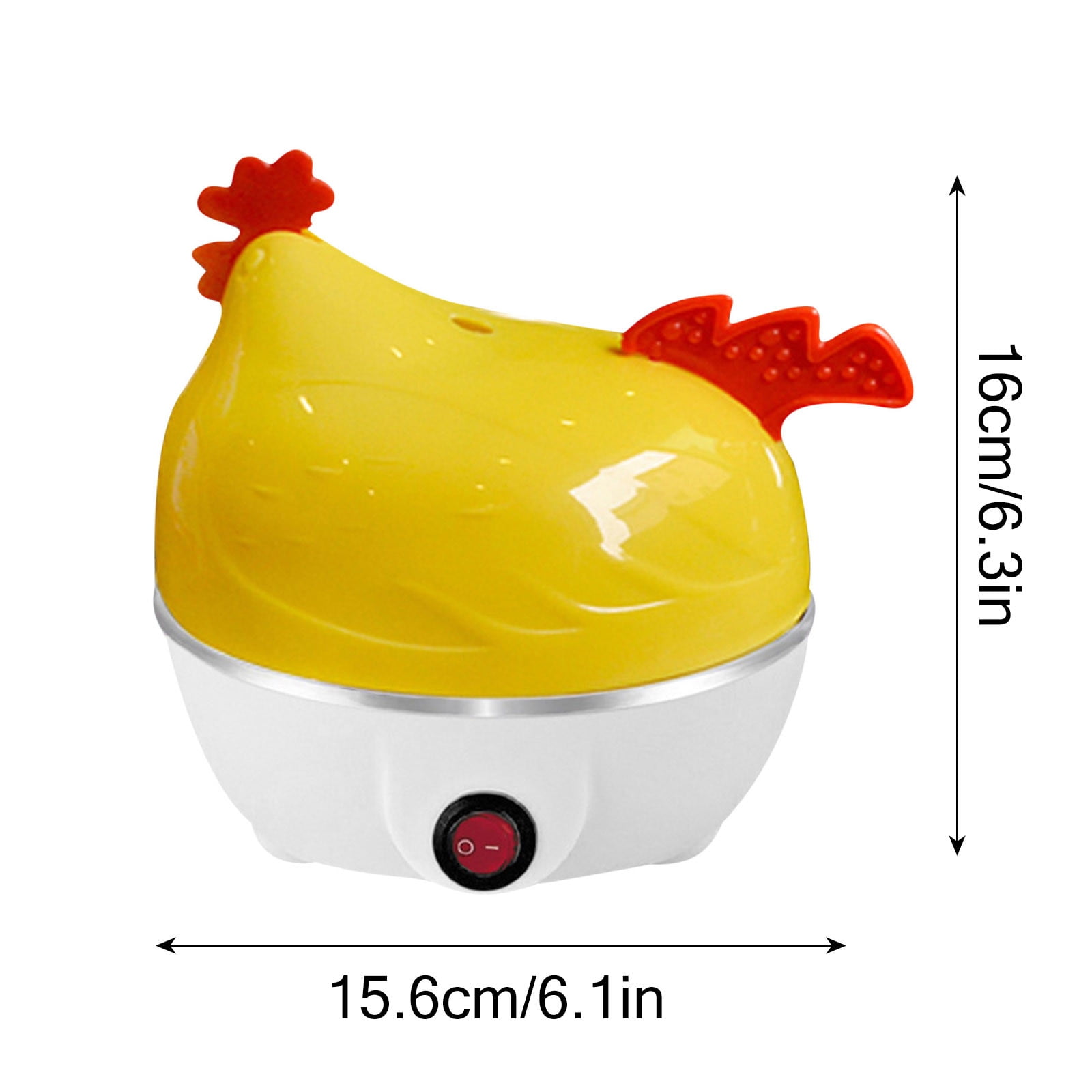 Chicken Shape Egg Cooker, 7 Eggs Capacity Boiler Steamer Poacher, Rapid Egg Cooker, 7 Egg Capacity Electric Egg Cooker, Multifunction Chicken Shape Rapid Egg Boiler