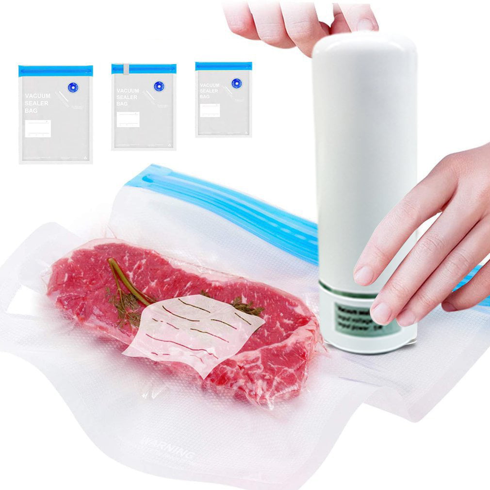40 Pack Food Vacuum Sealer Bags with Hand Pump BPA-Free fits Foodsaver Sous Vide