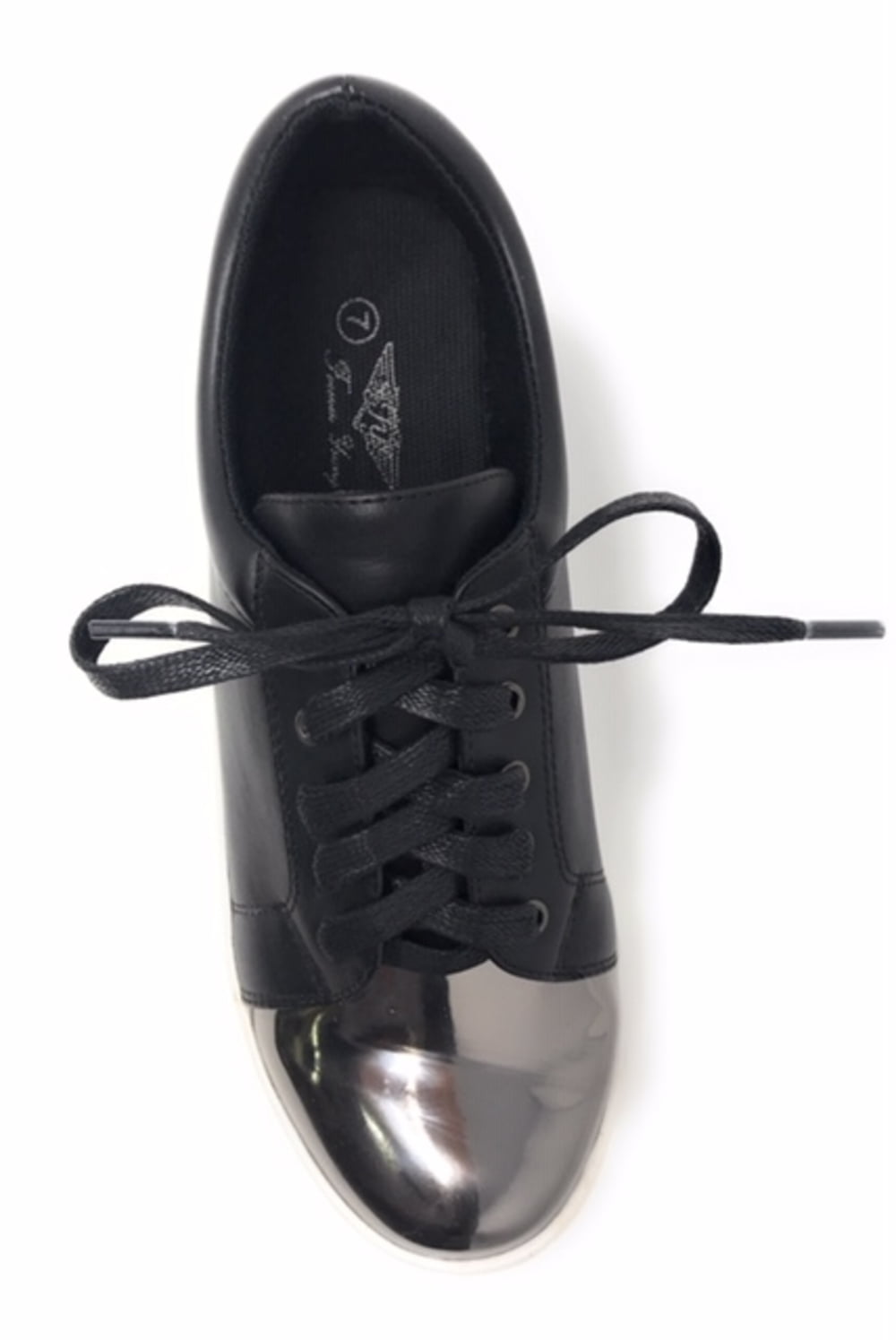 Forever Young Women's Metallic Tip Lace up Sneakers