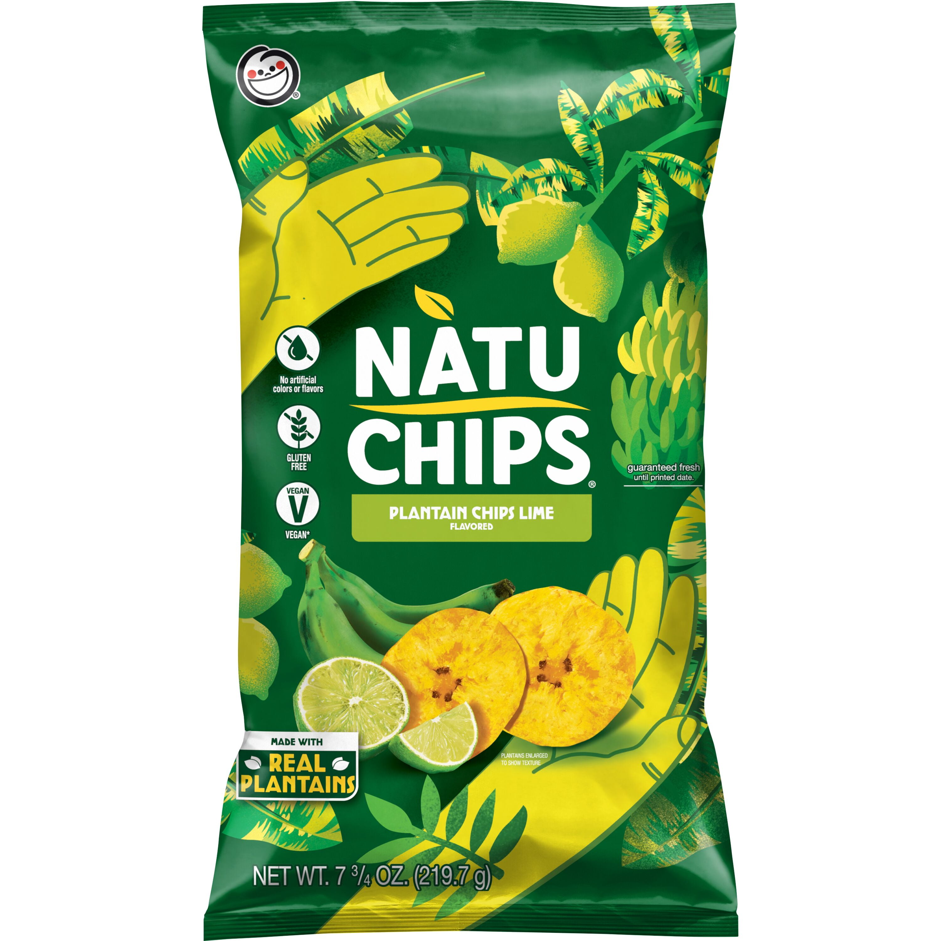 NatuChips Plantain Chips Garlic Flavored Snack Chips, 4.5 oz Bag