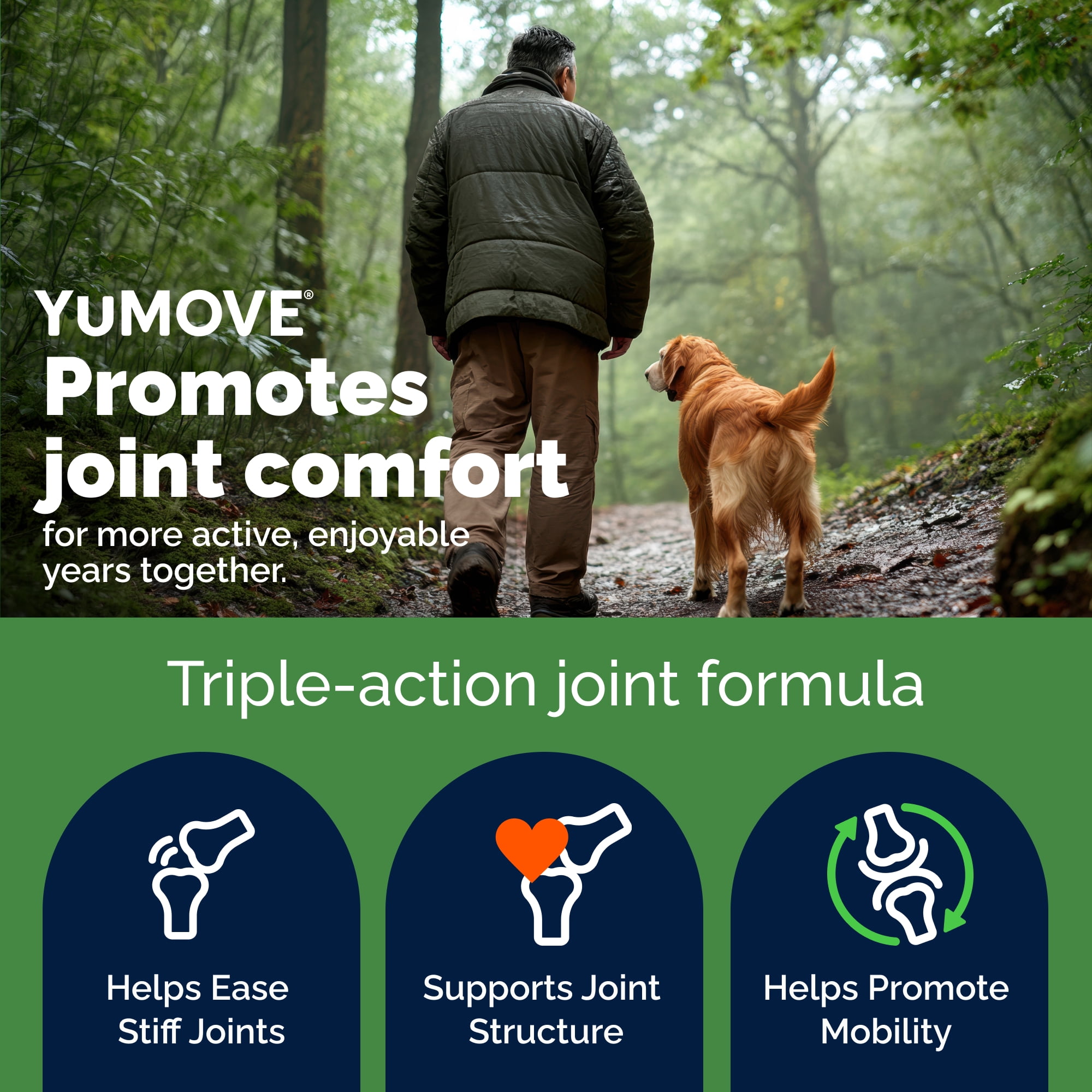 (5 pack) Vetnique YuMOVE Vet Strength Hip & Joint Supplement for Dogs with Glucosamine, Seafood Flavor, 60ct Soft Chews