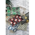 thumbnail image 3 of Pasargad Home IK37 16X24 16 x 24 in. Velvet Ikat Pillow, Green & Red, 3 of 4