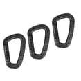 thumbnail image 1 of Mosquetón Clip de Plástico Baoblaze Juego de Clips para Acampar Paquete de 3 Negro, 1 of 7