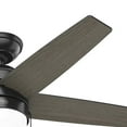 thumbnail image 6 of Hunter 44 inch Indoor Ceiling Fan with LED Light and Pull Chain - Black Modern Ceiling Fan, Standard Mount, 5 Blades, For Bedroom, Living Room, or Kitchen - Bardot 52492, Matte Black, 6 of 15