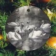 thumbnail image 6 of Ceramics Ornaments Drawing Seven Swans A Swimming 2024 Ornament Beautiful Swan Christmas Xmas Tree Ornament Decoration Hanging Pendant Decor for Family Friend, 6 of 8