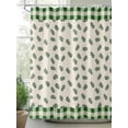 thumbnail image 2 of Fsddascl Green Leaf Shower Curtain Set - Extra Long 72" x 96" Washable Bathtub Curtain with 12 Hooks, Pastoral Botanical Buffalo Plaid Checkered Waterproof Fabric Stall Shower Curtains for Bathroom, 2 of 6