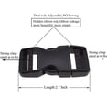thumbnail image 3 of Quick Side Release Buckles 1" Wide 6 Pack Dual Adjustable No Sewing Clips Snaps Heavy Duty Plastic Replacement for Nylon Strap Boat Cover Backpack Fanny Pack Nylon Webbing Belt Dog Collars, 3 of 7