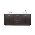 thumbnail image 5 of Abbey 72 in W Brown Oak Double Vanity, White Quartz Top and Faucet Set, 5 of 6