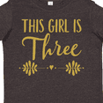 thumbnail image 4 of Inktastic 3rd Birthday Gold 3 Year Old Party Photo Girls Toddler T-Shirt, 4 of 5