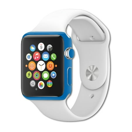 85w Apple - MightySkins Protective Vinyl Skin Decal for Apple Watch Series 1 42mm iWatch cover wrap sticker skins Solid Blue