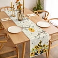 thumbnail image 3 of Table Runner 120 Inches Long for Kitchen Dining, Gnomes Sunflower Dresser Scarf Farmhouse, Dining Table Decorations for Wedding/Parties, Bees Branches Floral Elegant Pastoral 13 x 120 In, 3 of 8
