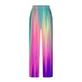 thumbnail image 4 of Dyegold Wide Leg Trouser Pants For Women Ombre Tie Dye Elastic Waist Palazzo Pants Plus Size Straight Long Pant With Pockets, 4 of 5