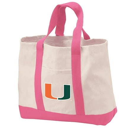 University Of Miami Tote Bag Canvas Bags For Travel Beach Ping