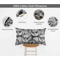thumbnail image 4 of Vargottam Lumbar Pillow Cover - Decorative Pillow Covers24x12 Inches,PrintedWhite & BlackThemePillowcase, DecorativeLumbarCushionCovers, 4 of 4