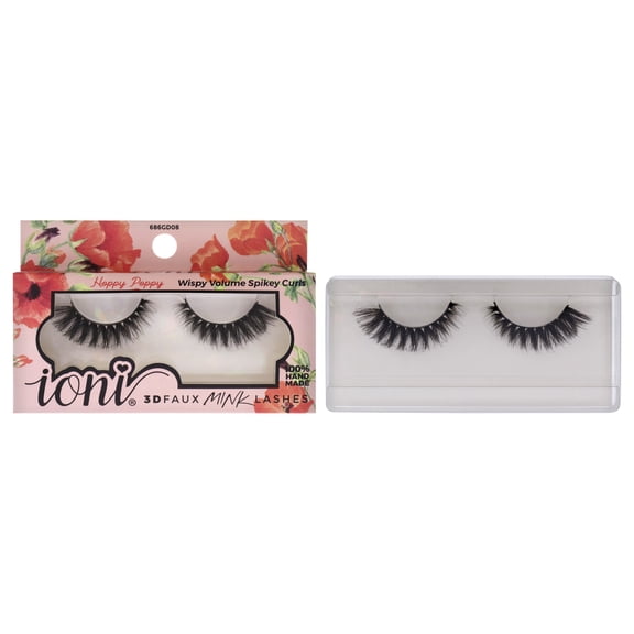 Lash Garden 3D Faux Mink Lashes - Happy Poppy by Ioni for Women 1 Pair Eyelashes