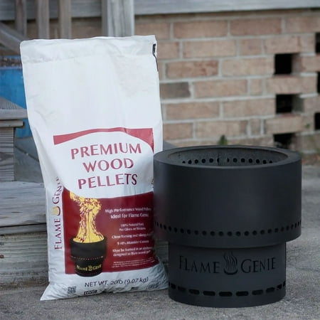 Flame Genie - Inferno Wood Pellet Fire Pit - Black