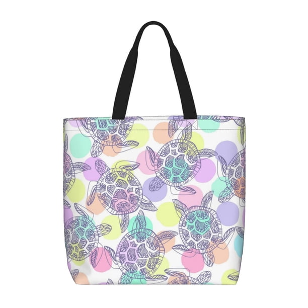 Easygdp Sea Turtles Bolsa Tote para Mujer, Bolso de Hombro para Trabajo, Playa, Viajes, Compras y Supermercado