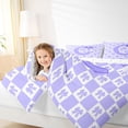 thumbnail image 4 of jejeloiu Cartoon Bow Knot Twin Comforter Sets,Purple Letter C Bedding Set For Bowtie Girls Reversible 2pcs, 4 of 8