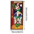 thumbnail image 3 of TAIAOJING Christmas Door Cover Decoration Tapestry Holiday Party Door Curtain Tapestry Door Cover Santa Decoration, 3 of 5
