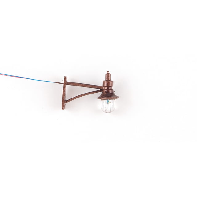Inteprter Lámparas de montaje en pared a escala 1:87, modelo de fabricación de lámpara de diseño de parque ferroviario, luz decorativa de Artesanía Luz marrón/blanca Inteprter HA066502-07