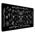 thumbnail image 1 of Alfombrilla de escritorio gótica HUOCAIREN, color negro ocultista, XXL, 90 x 40 cm, 1 of 6